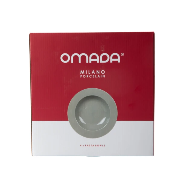 OMADA - Maxim Light Grey Pasta Bowl Set of 4 in Gift Box