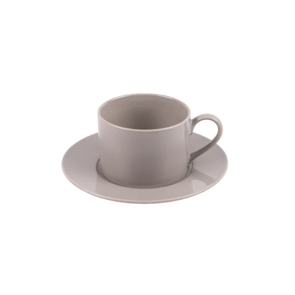 OMADA - Maxim Light Grey Cup & Saucer Set of 4 in Gift Box